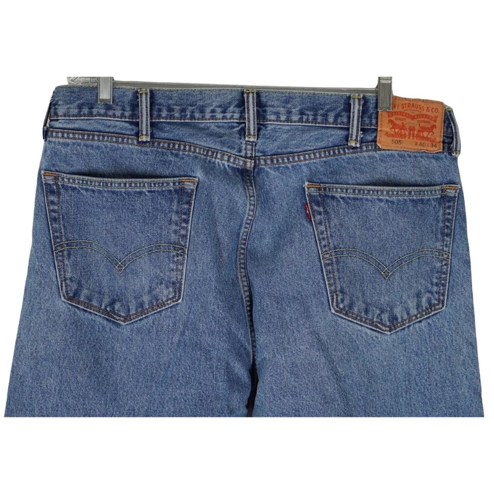 Levis 505 Jeans Tagged Mens Size 40 x 34 Actual 39‎ x 33 Blue Denim